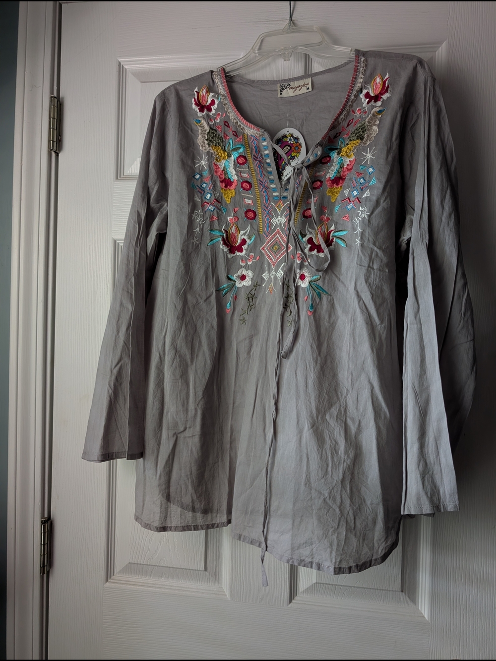 Magazine Embroidered Boho Tunic